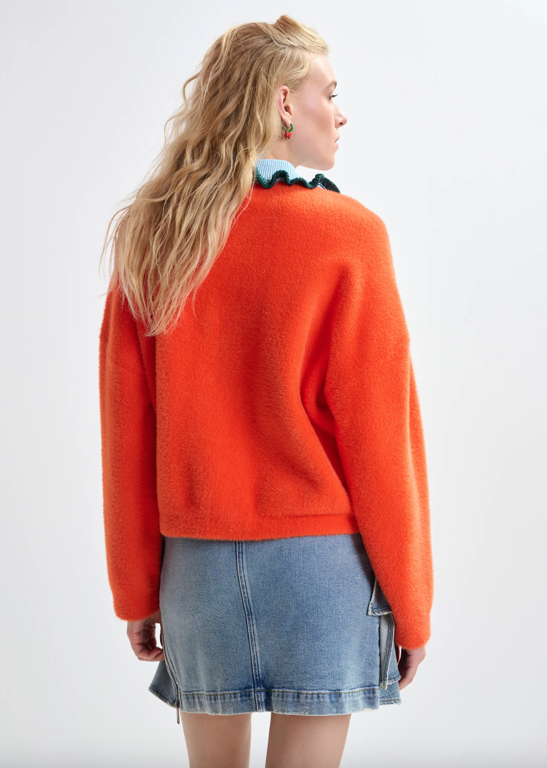 Essenitel Antwerp Jardener Knit Cardi in Nectarine