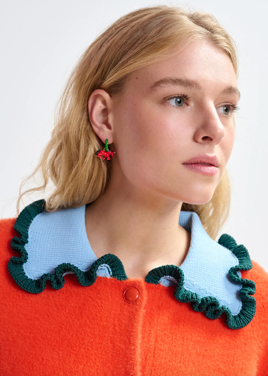 Essenitel Antwerp Jardener Knit Cardi in Nectarine