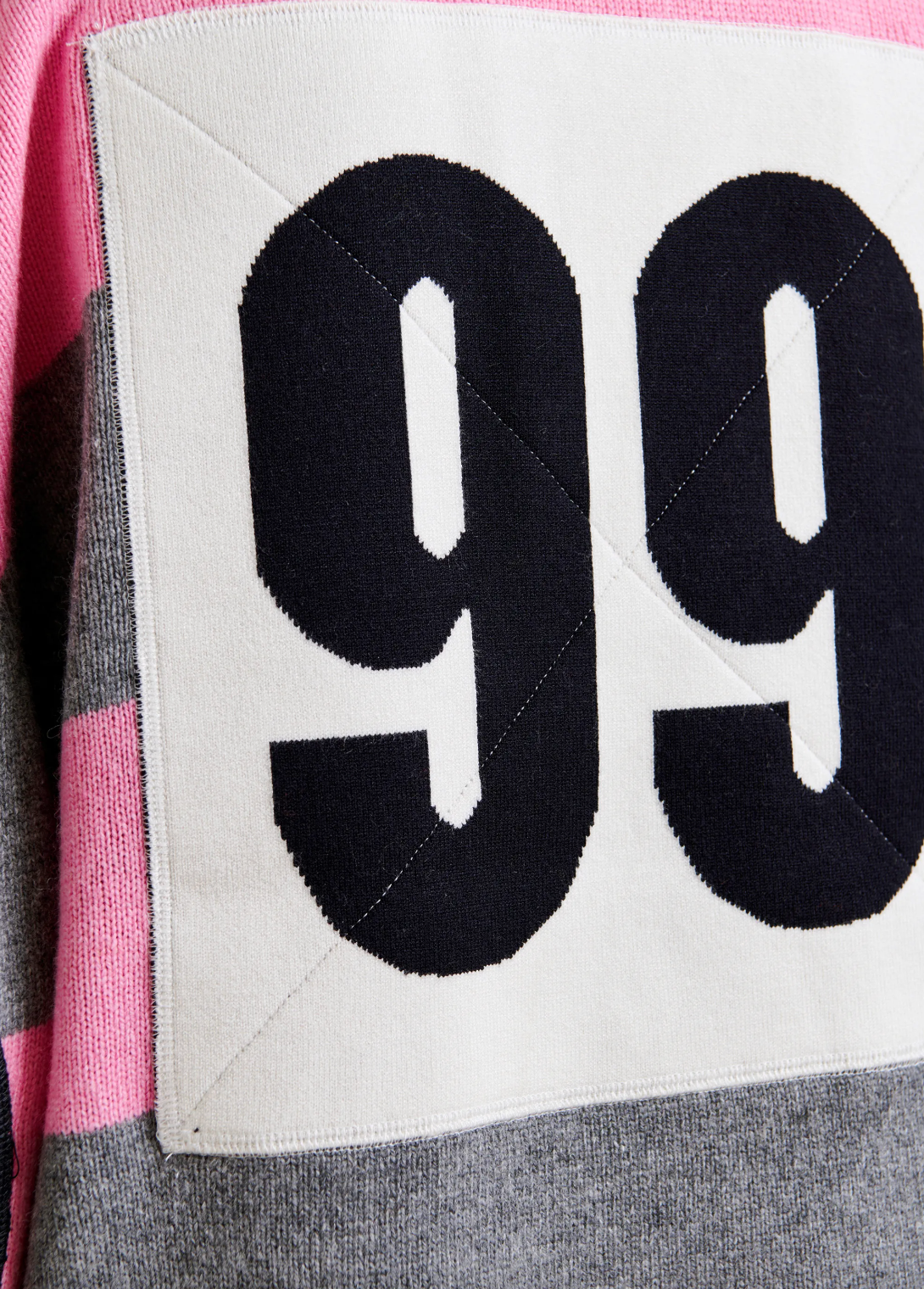 Essentiel Antwerp Jarn Striped Knit Polo in Pinky Sugar