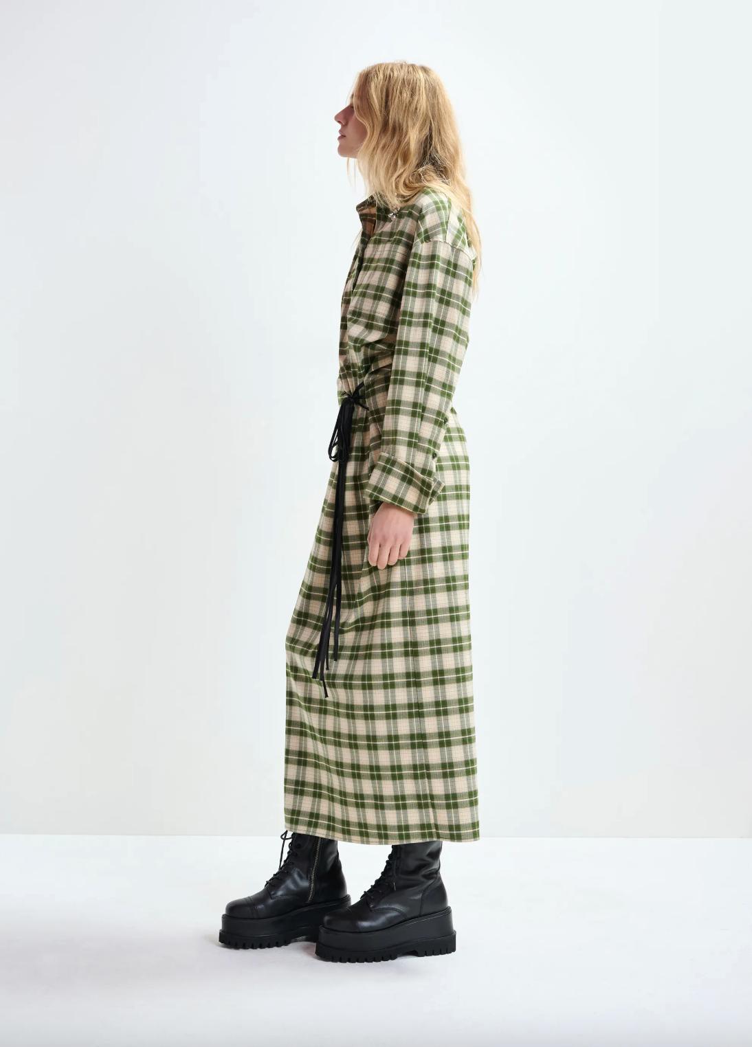 Essentiel Antwerp Jid Maxi Shirt Dress in Off White