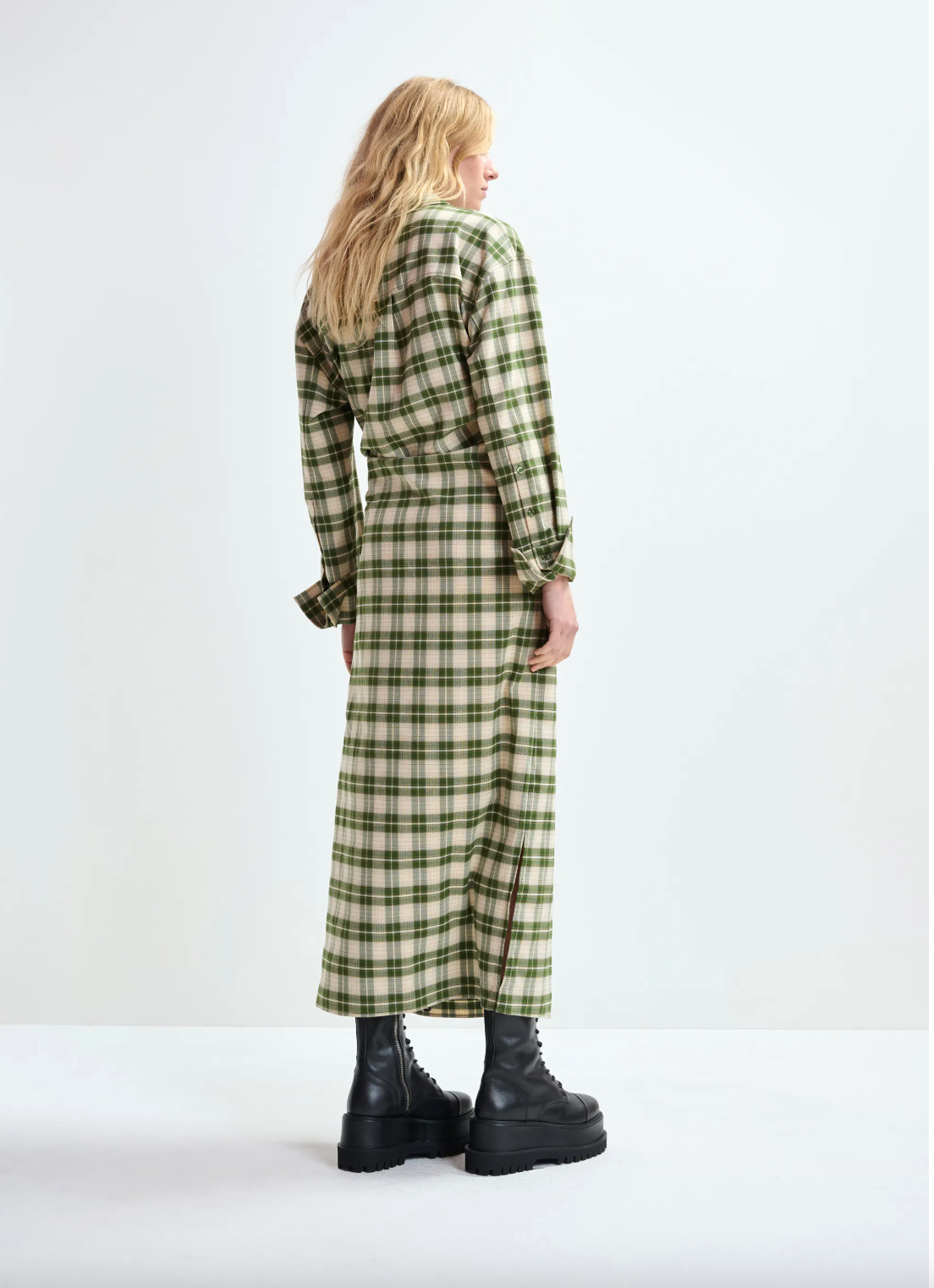 Essentiel Antwerp Jid Maxi Shirt Dress in Off White