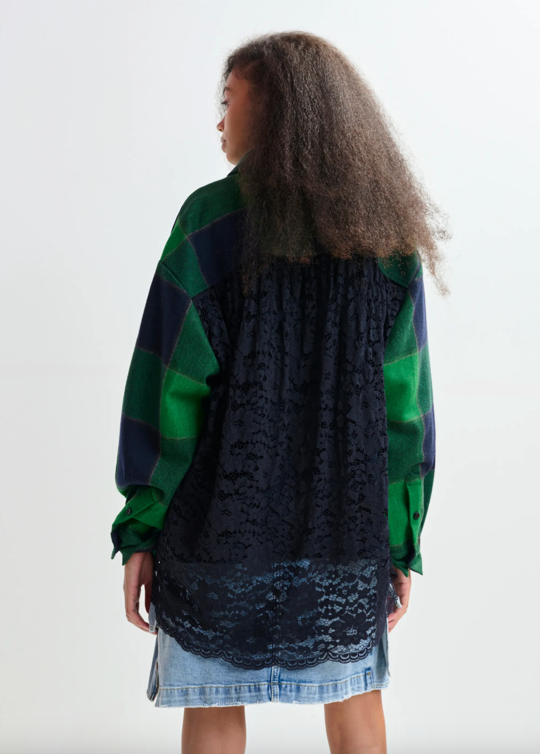 Essentiel Antwerp Joy Lace Back Shirt in Dark Night