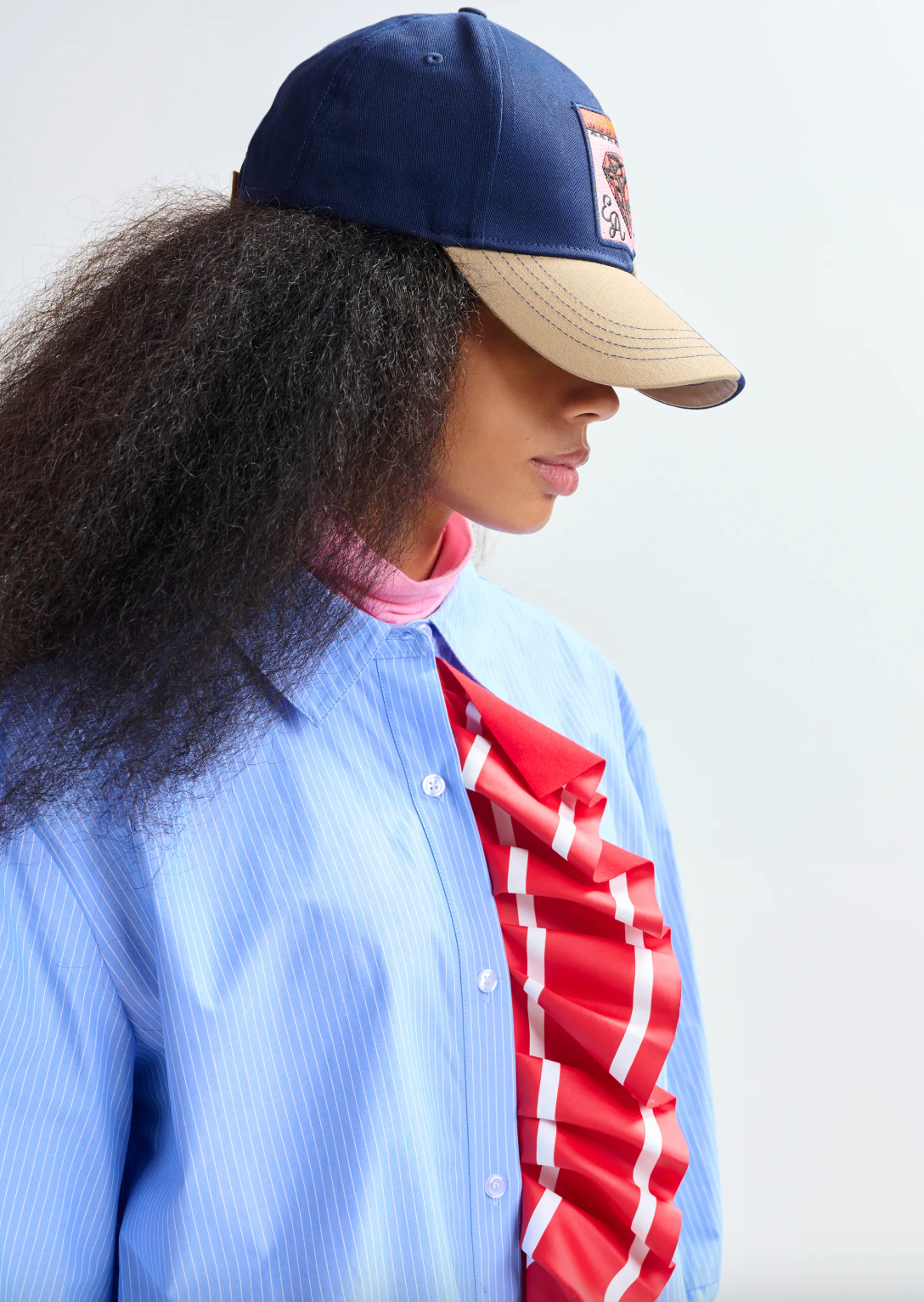 Essentiel Antwerp Juf Ribbon Shirt in Bright Sky