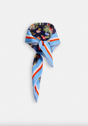 Essentiel Antwerp Jungle Square Printed Scarf in Dark Night