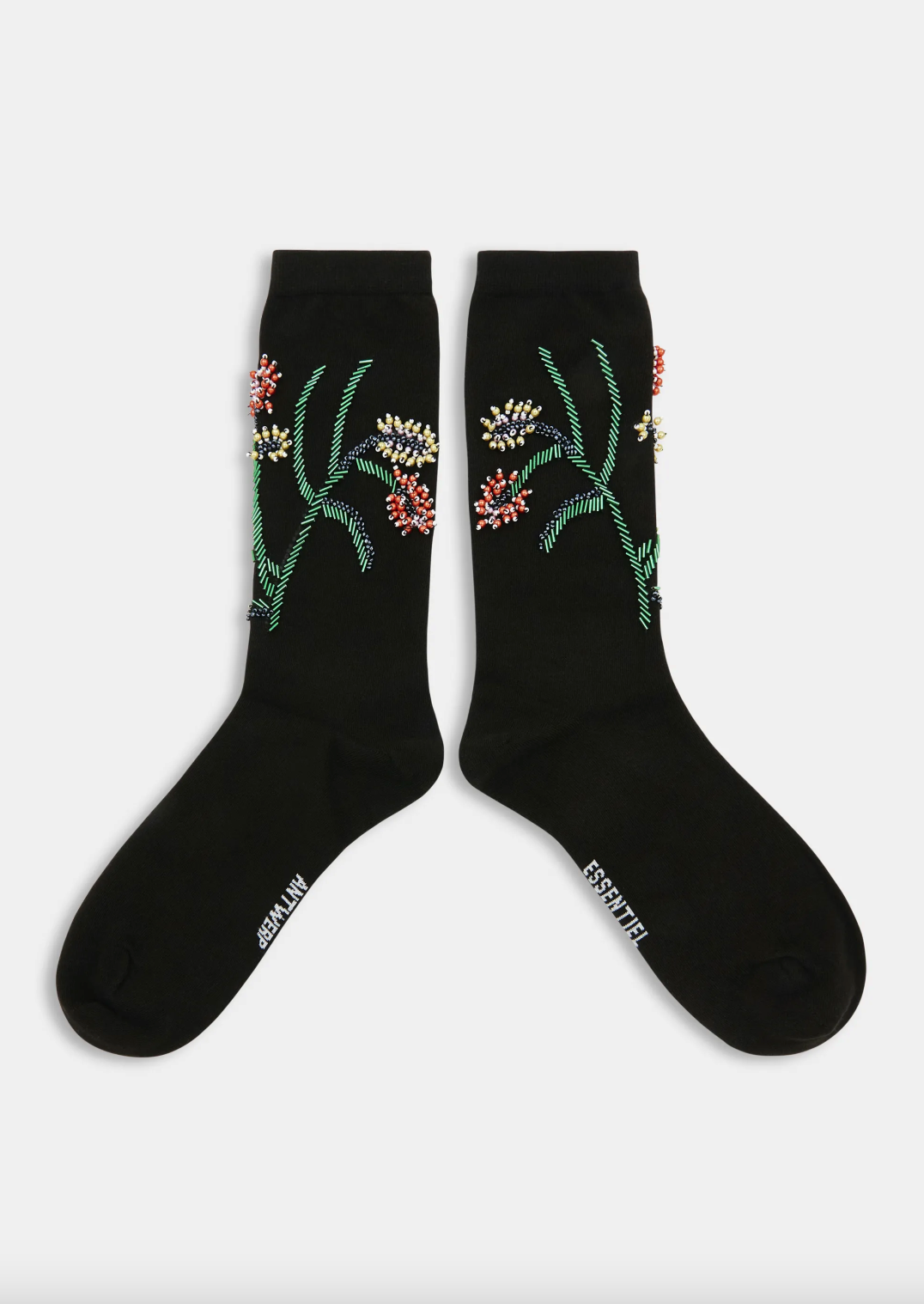 Essentiel Antwerp Jinto Embroidered Socks in Black