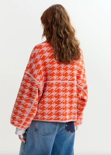 Essentiel Antwerp Joking Knit Jacket in Etruscan Red