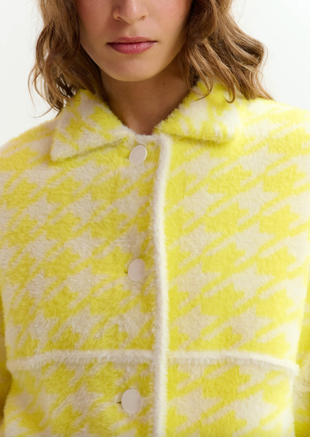 Essentiel Antwerp Joking Knit Jacket in Lemon Squeeze