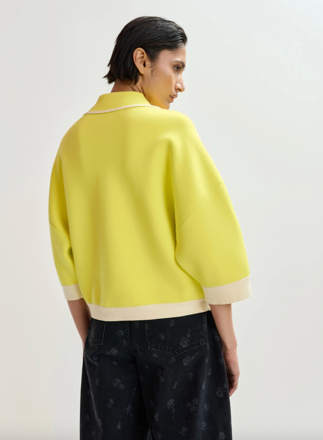 Essentiel Antwerp Jugly Knit Cardigan in Lemon Squeeze