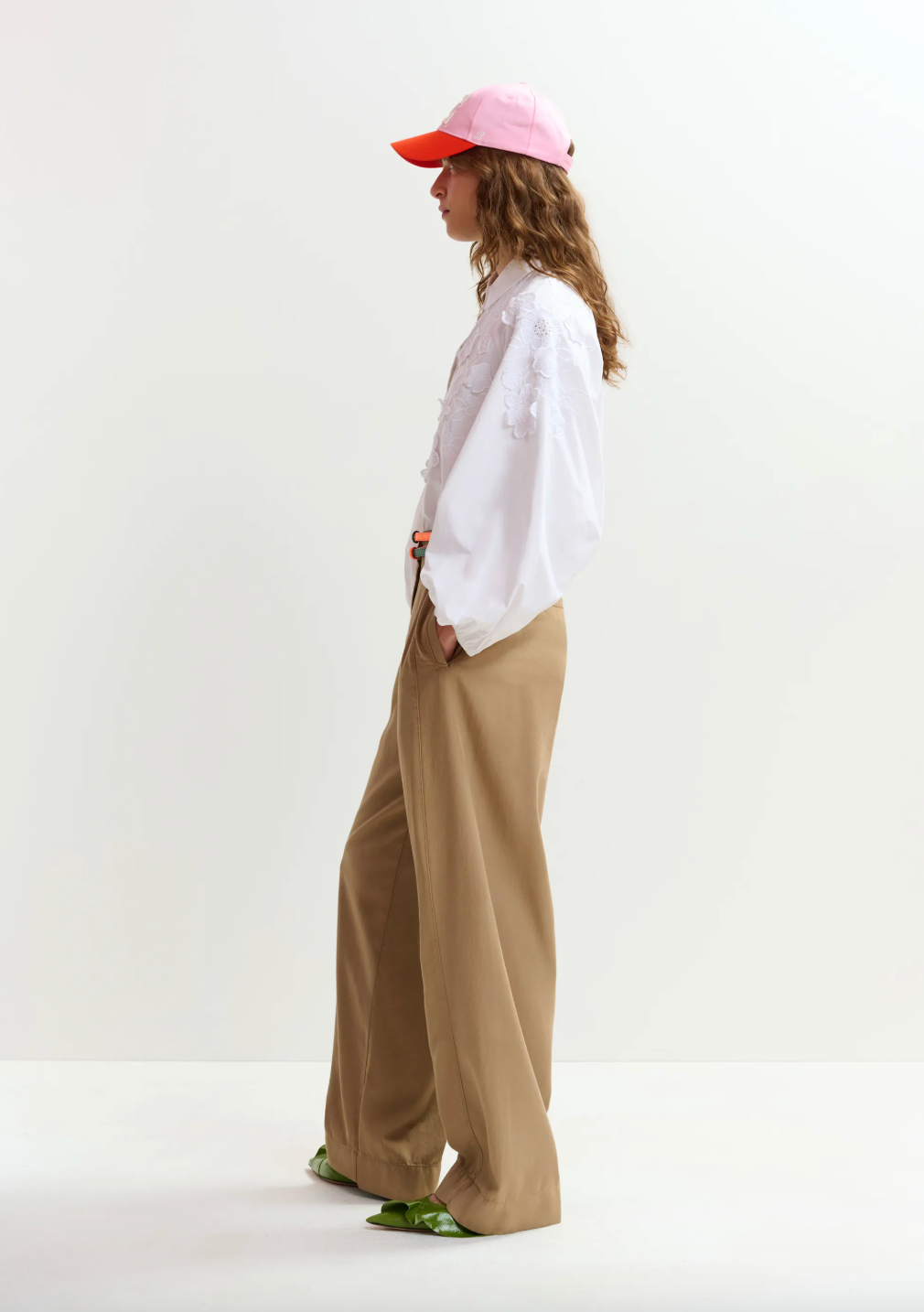 Essentiel Antwerp Joella Applique Flower Shirt in White