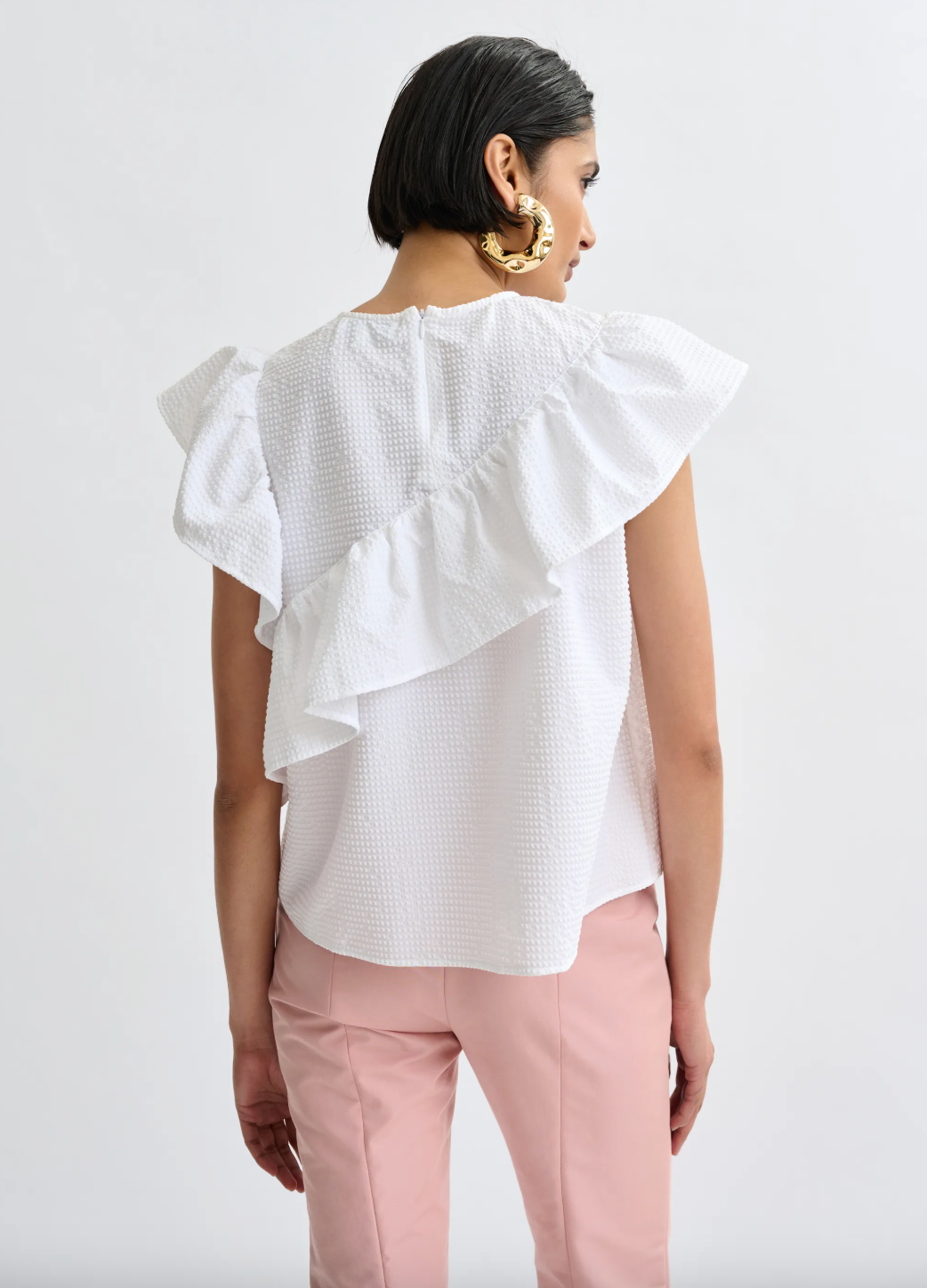 Essentiel Antwerp Joo Joo Ruffle Top in White
