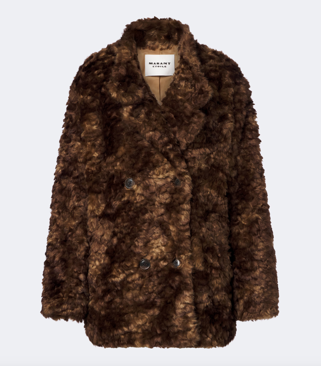 Marant Etoile Jya Shaggy Fur Jacket - Brown
