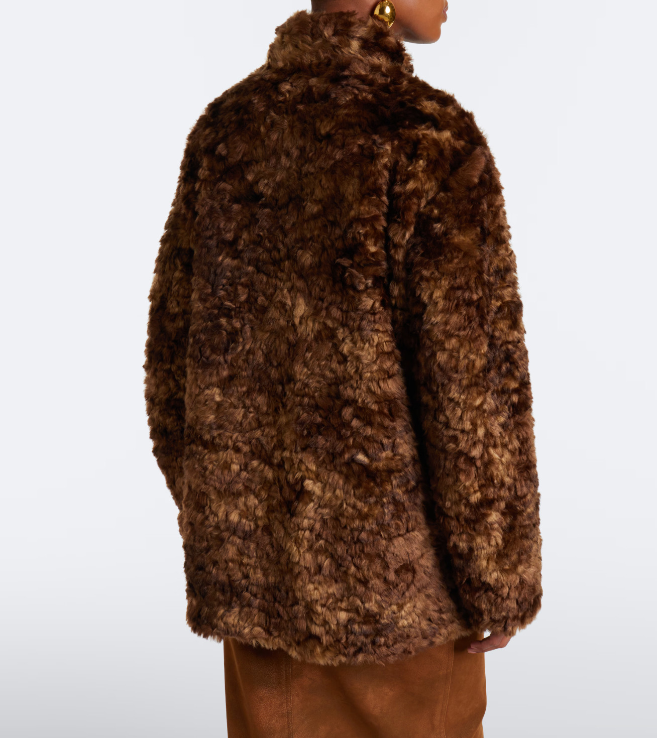 Marant Etoile Jya Shaggy Fur Jacket - Brown