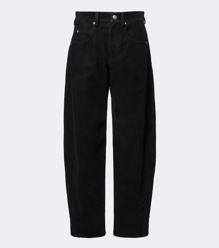 Marant Etoile Belky Faux Suede Trousers - Black