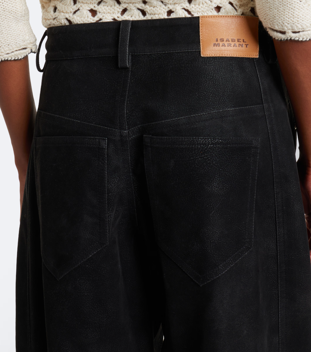Marant Etoile Belky Faux Suede Trousers - Black