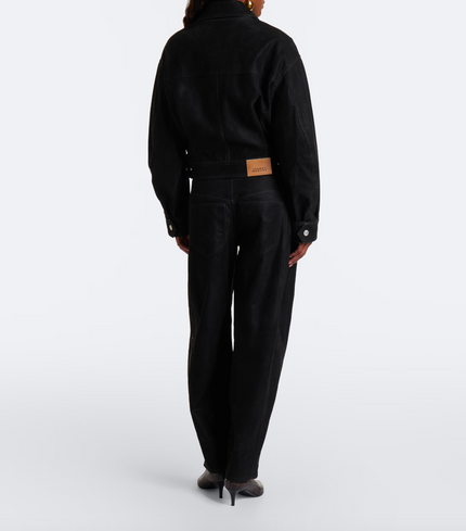 Marant Etoile Belky Faux Suede Trousers - Black