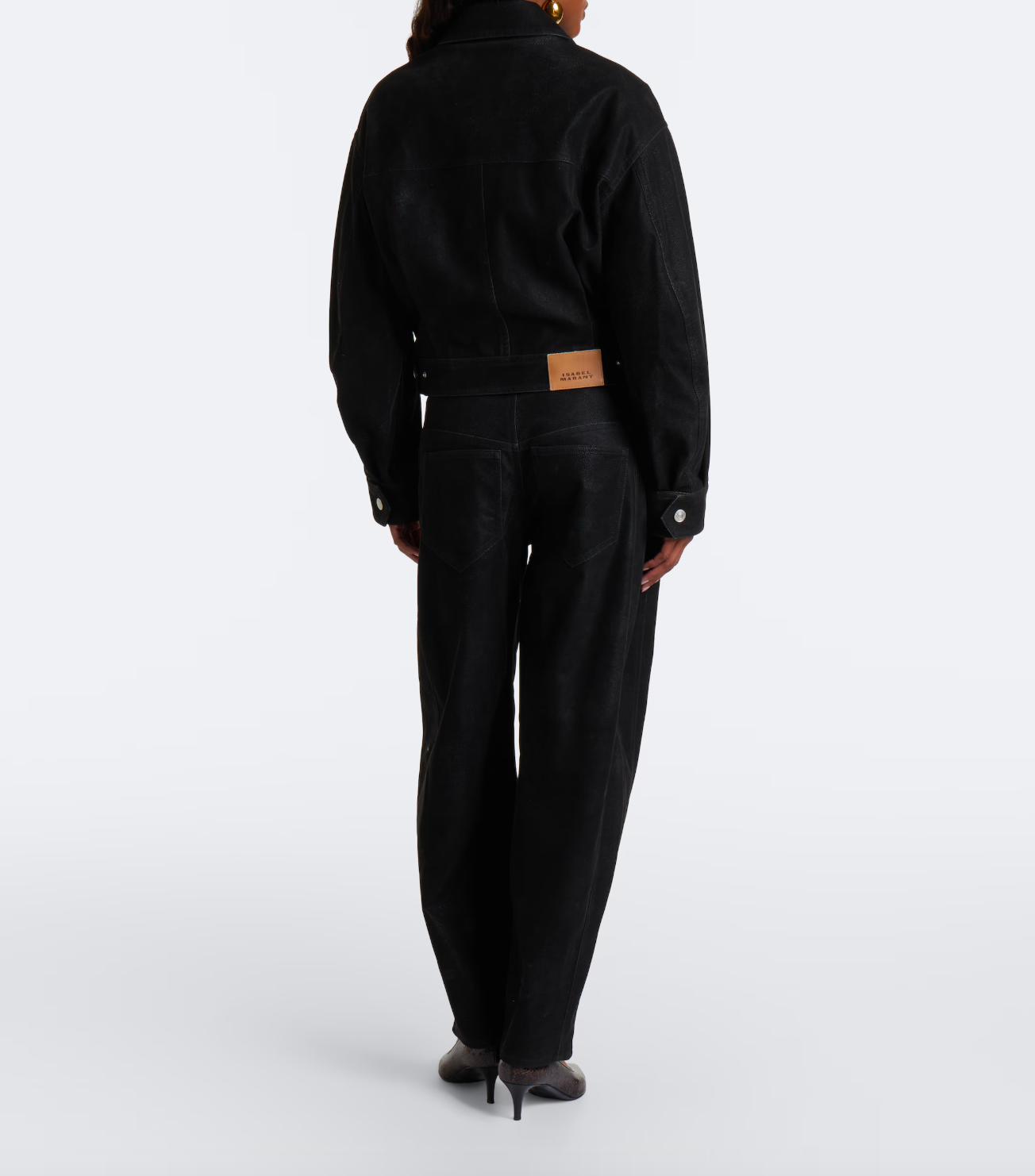 Marant Etoile Belky Faux Suede Trousers - Black