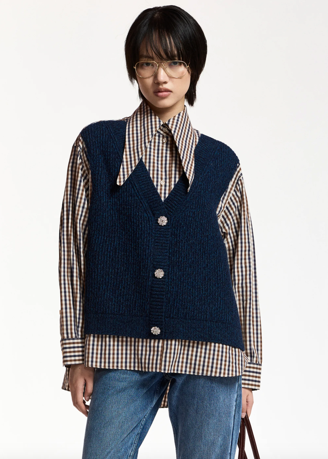 Essentiel Antwerp Kute Fabric Mix Shirt - Kiwi Queen