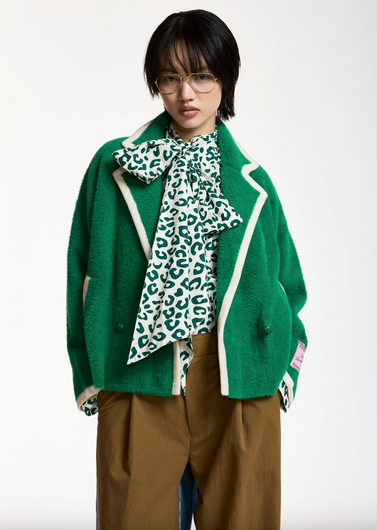 Essentiel Antwerp Kugar Contrast Cardigan - Kiwi Queen