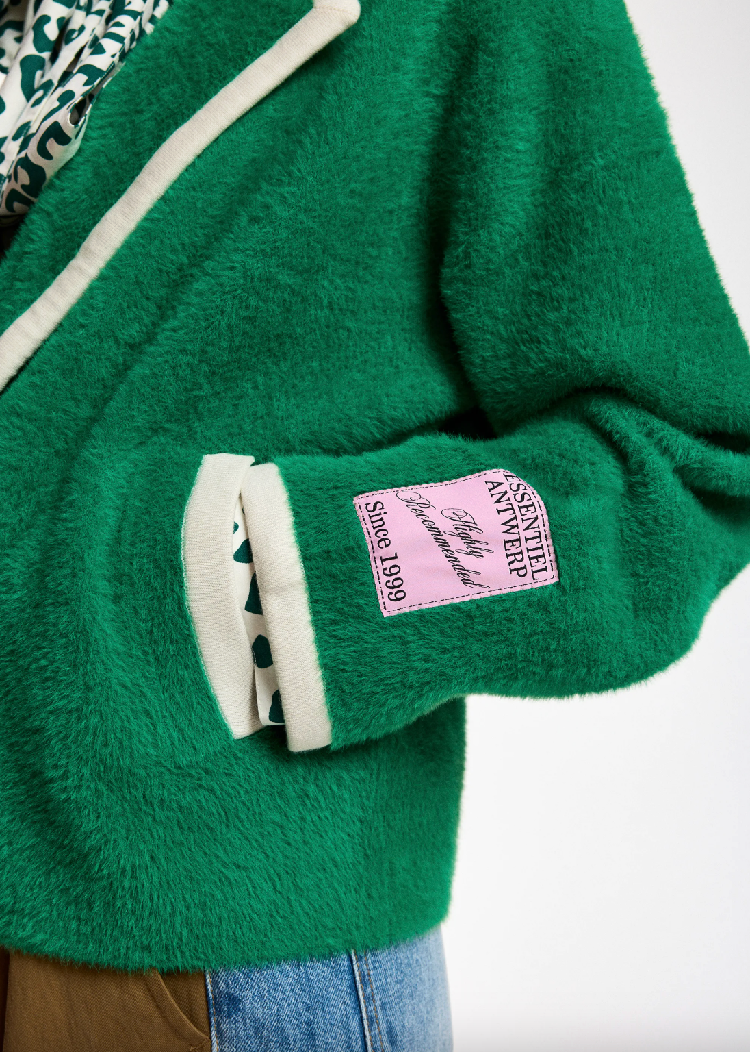 Essentiel Antwerp Kugar Contrast Cardigan - Kiwi Queen