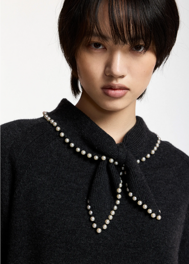 Essentiel Antwerp Kasa Pullover with Beads - Steel Pulse