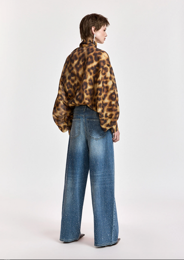 Essentiel Antwerp Karismatic Pussy Bow Tie Top - Brown Sugar
