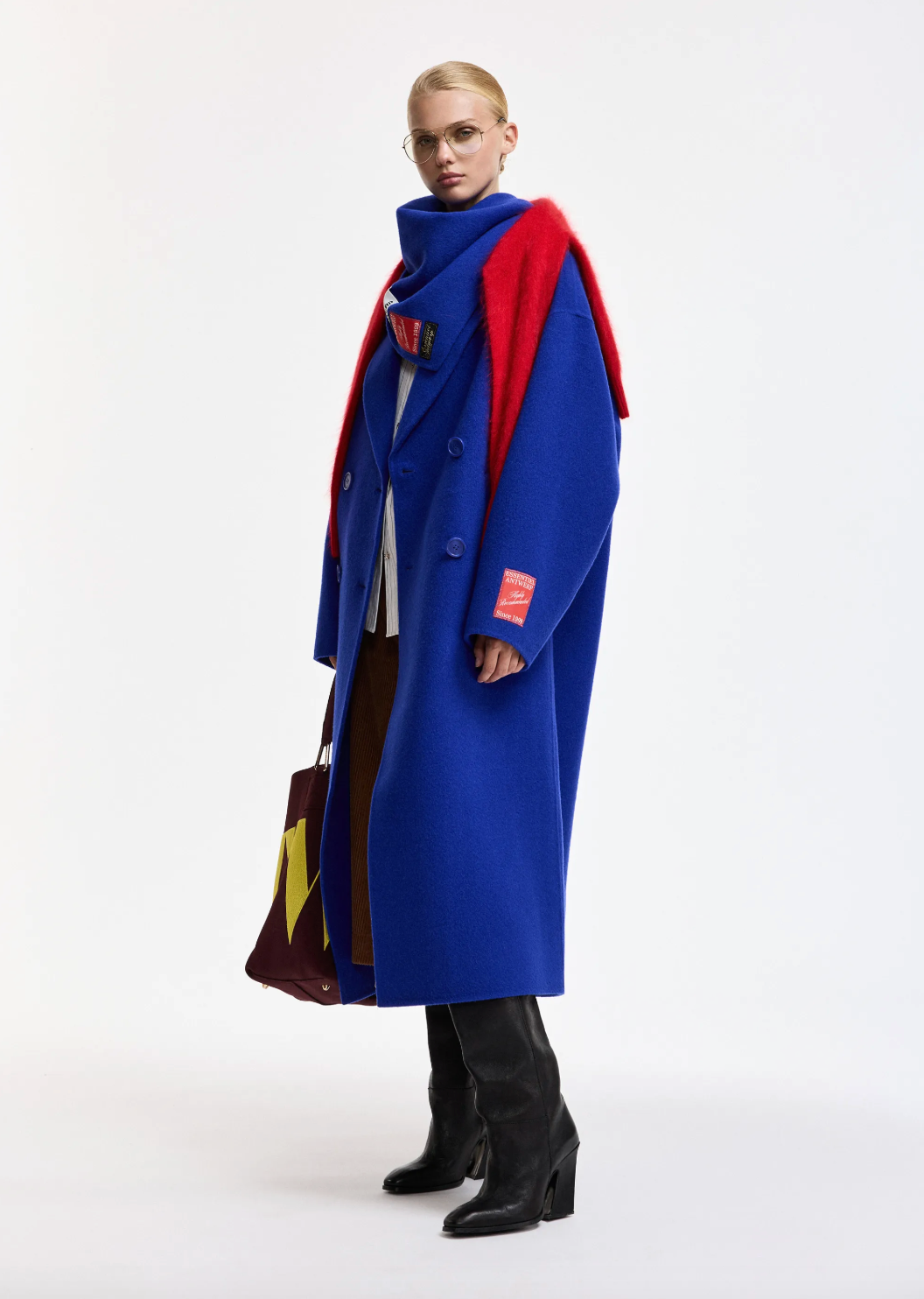 Essentiel Antwerp Kelp Double Face Coat - Indigo Ink
