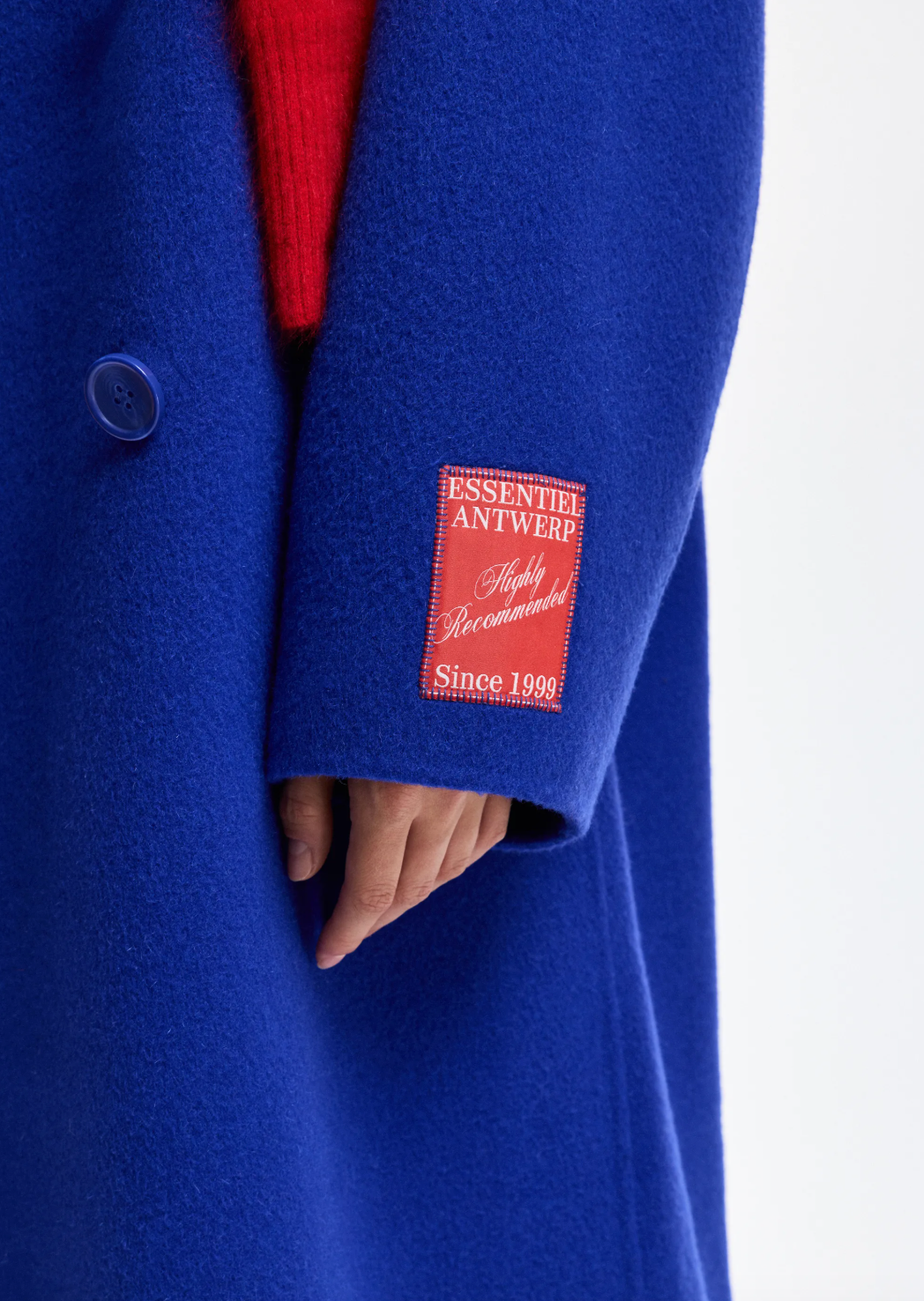 Essentiel Antwerp Kelp Double Face Coat - Indigo Ink