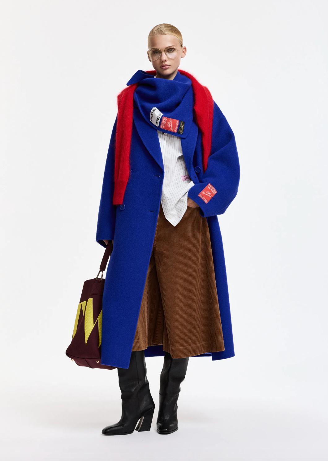 Essentiel Antwerp Kelp Double Face Coat - Indigo Ink