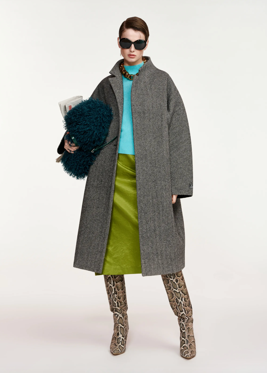 Essentiel Antwerp Kabala Oversized Coat - Steel Pulse