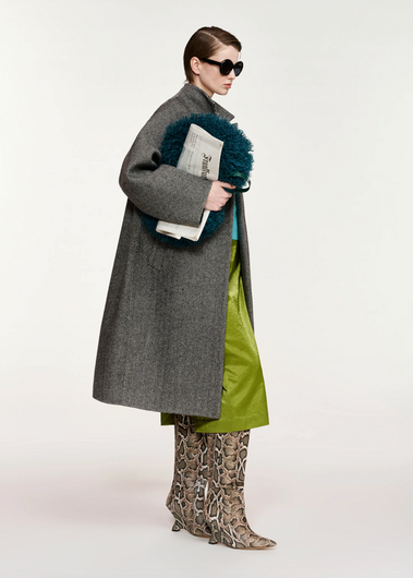 Essentiel Antwerp Kabala Oversized Coat - Steel Pulse