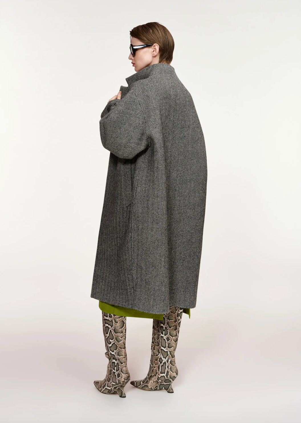 Essentiel Antwerp Kabala Oversized Coat - Steel Pulse