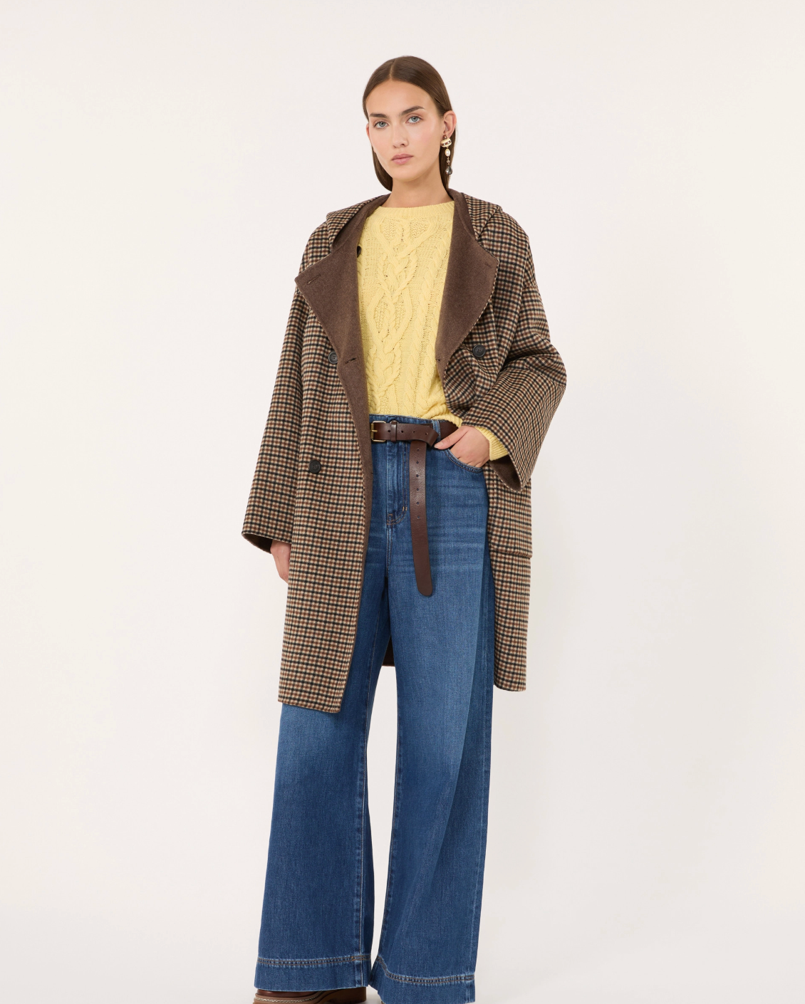 Weekend Maxmara Balta Coat - Brown Check