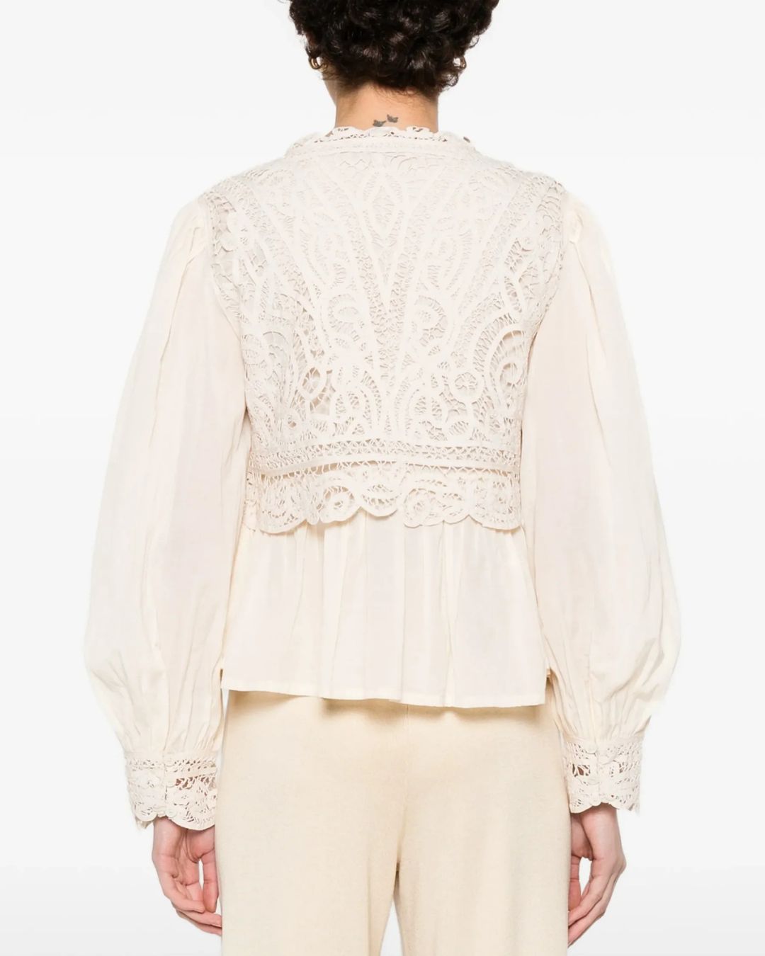 Sea New York Adelina Battenberg Lace Top in Cream