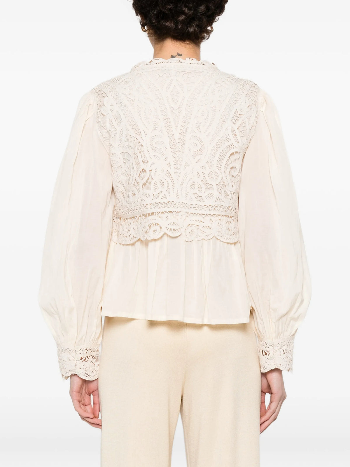 Sea New York Adelina Battenberg Lace Top in Cream