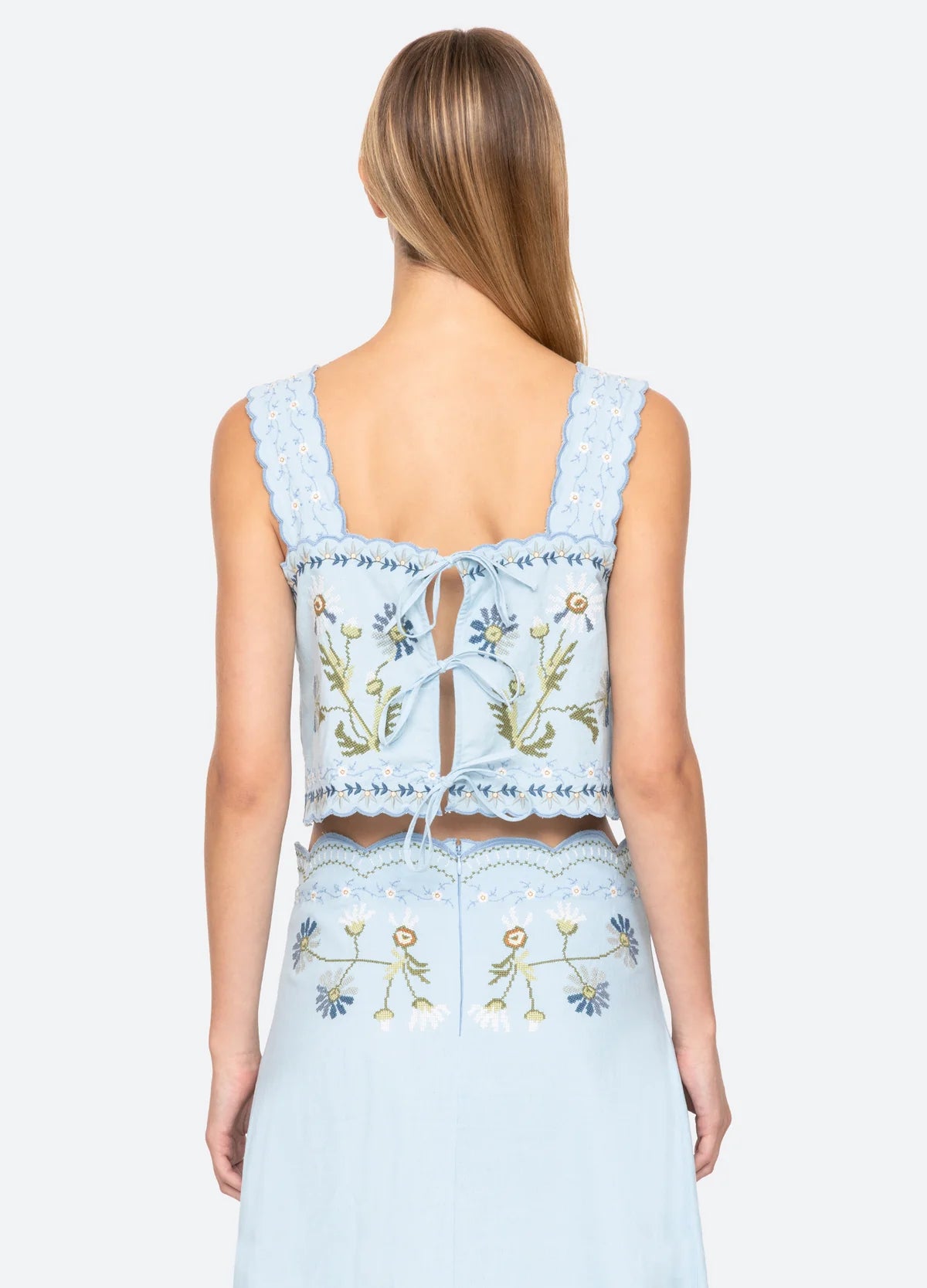 Sea New York Audra Emb Top in Blue