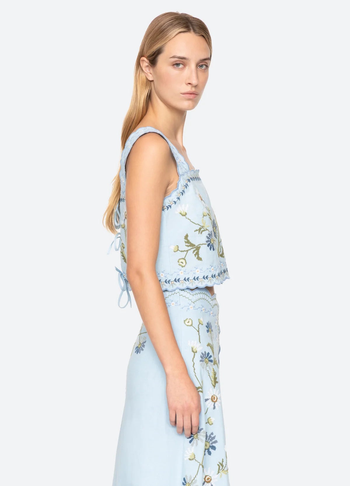Sea New York Audra Emb Top in Blue
