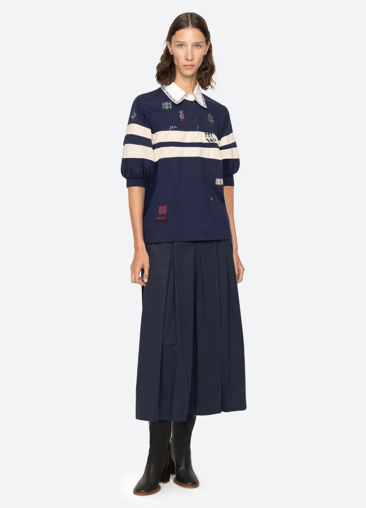 Sea New York Claira Emb Rugby Shirt