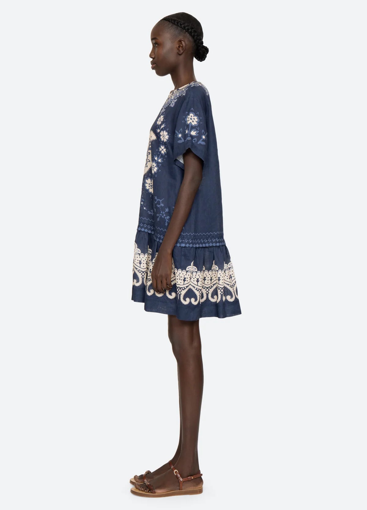 Sea New York Emelina Print Mini Dress - Navy