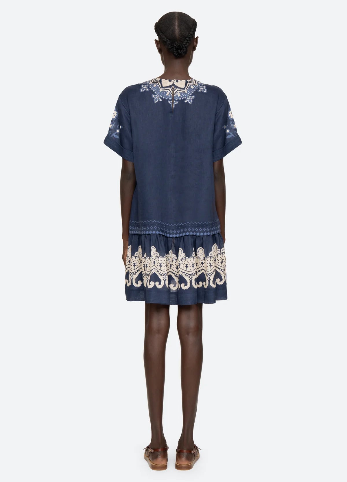 Sea New York Emelina Print Mini Dress - Navy
