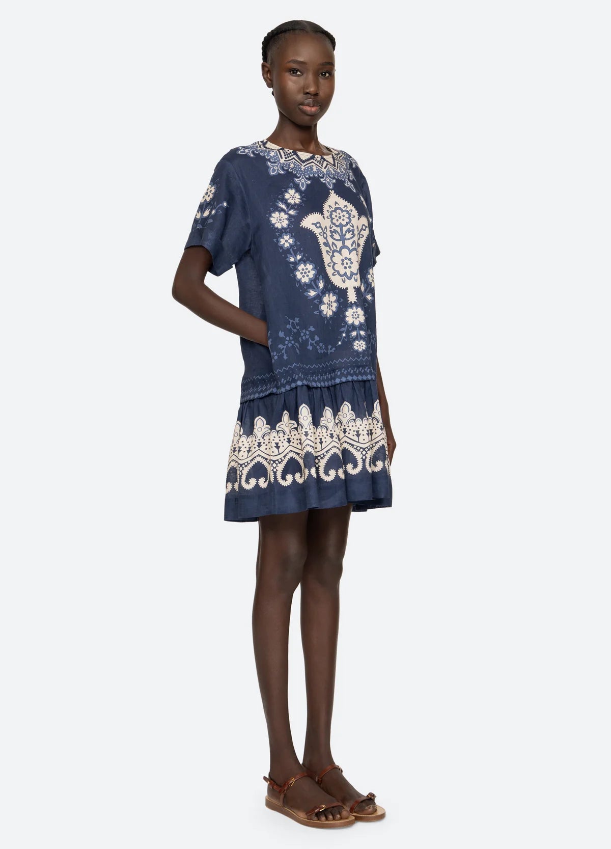 Sea New York Emelina Print Mini Dress - Navy