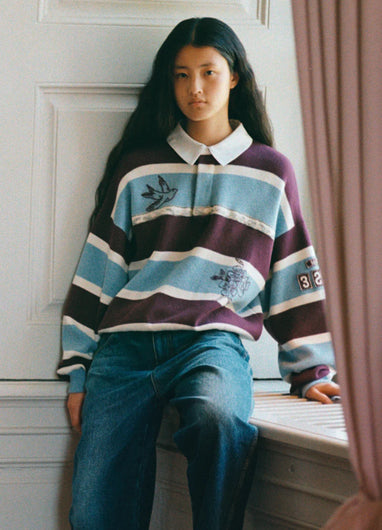 Sea New York Hester Solid Rugby Sweater in Multi