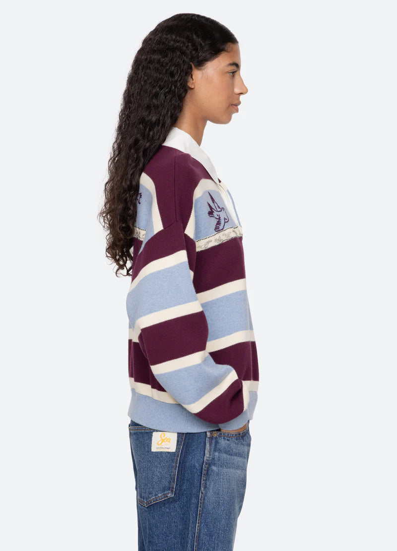 Sea New York Hester Solid Rugby Sweater in Multi