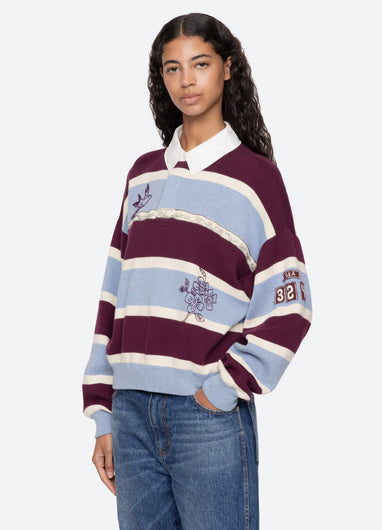 Sea New York Hester Solid Rugby Sweater in Multi