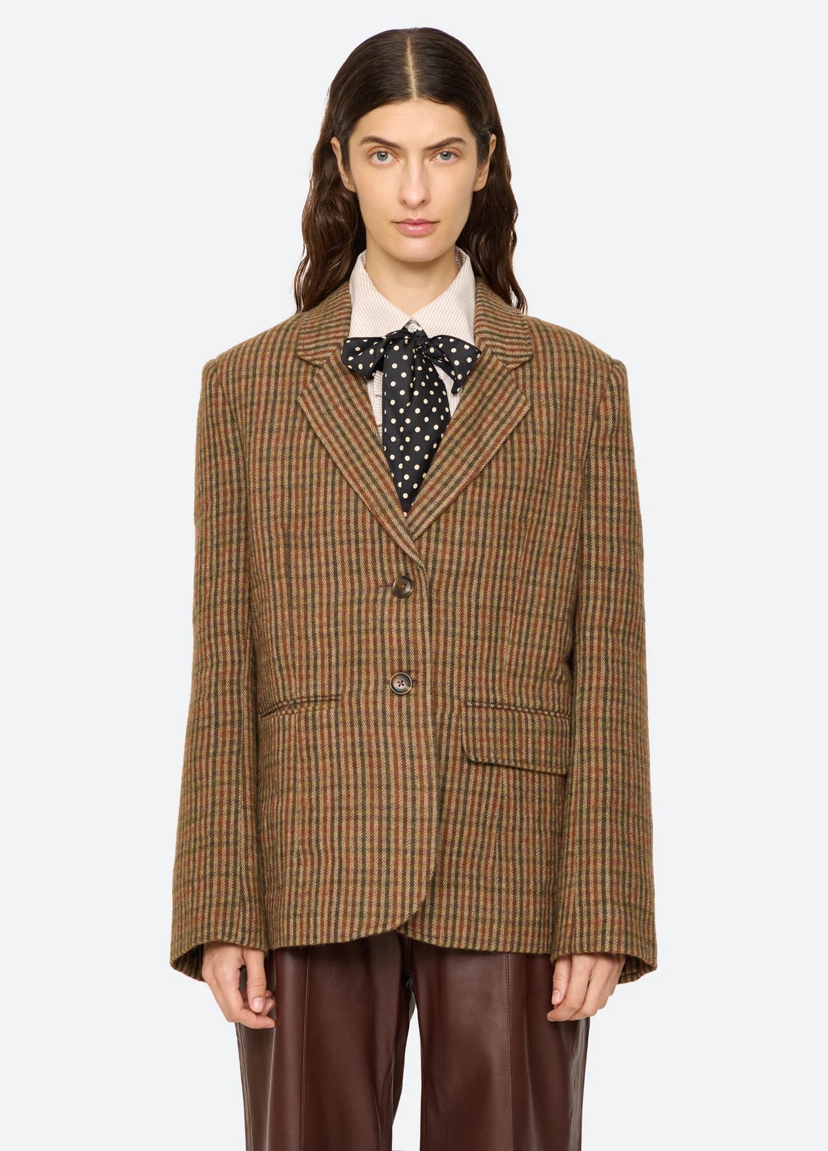Sea New York Julia Plaid Wool Blazer