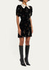 Sea New York Leda Velvet Mini Dress in Black