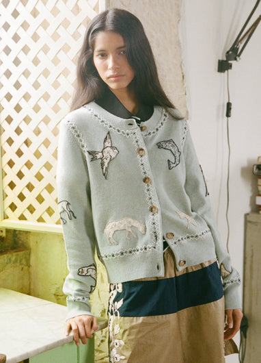 Sea New York Winslow Craft LS Cardi - Blue