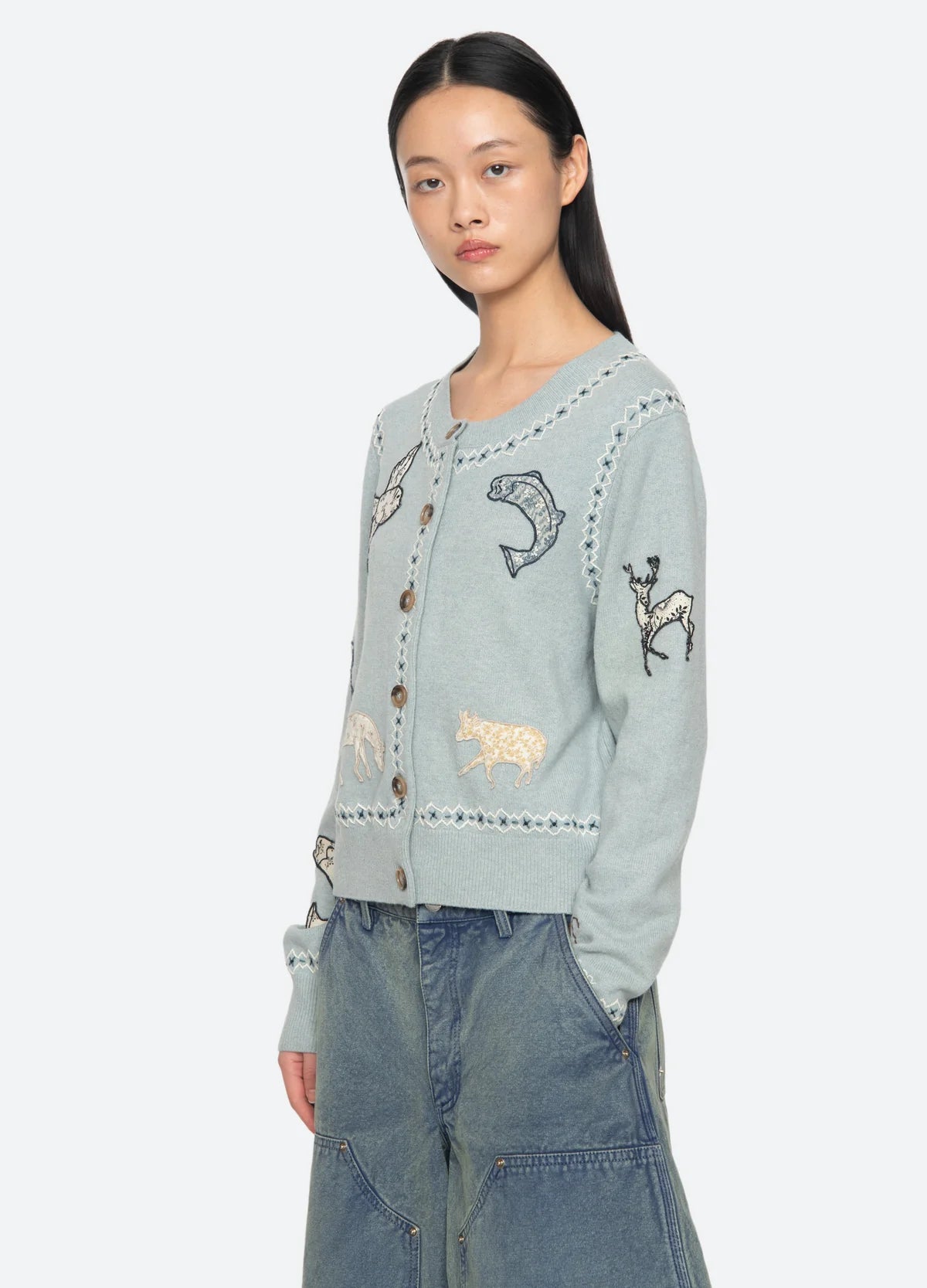 Sea New York Winslow Craft LS Cardi - Blue
