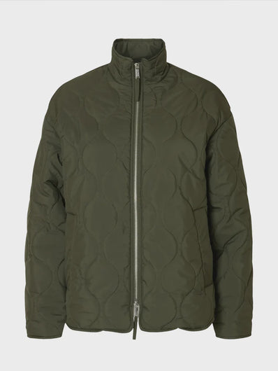 SELECTED Cilla Quilted Jacket in Deep Depths
