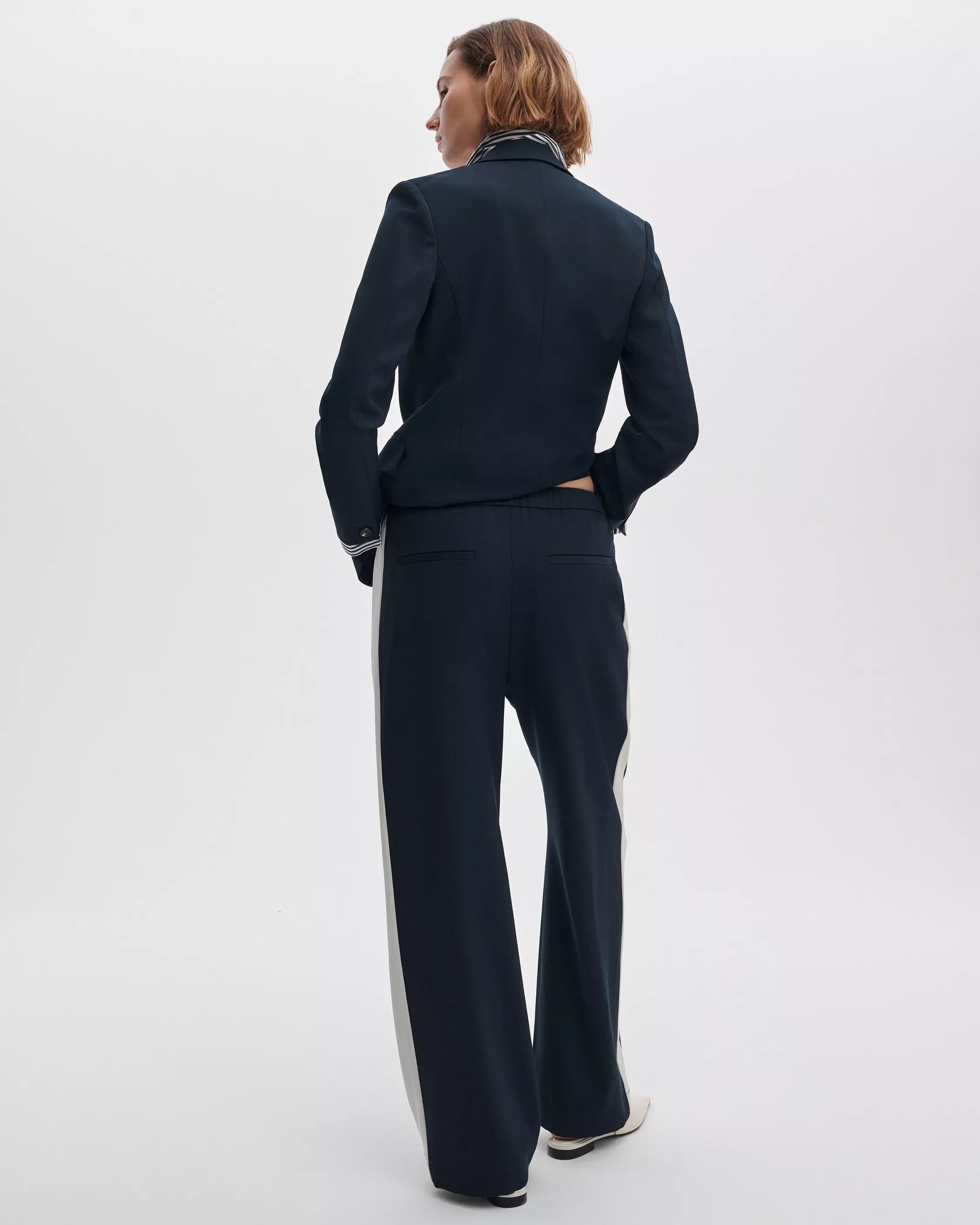 Rag & Bone Siena Wool Side Stripe Pant in Salute