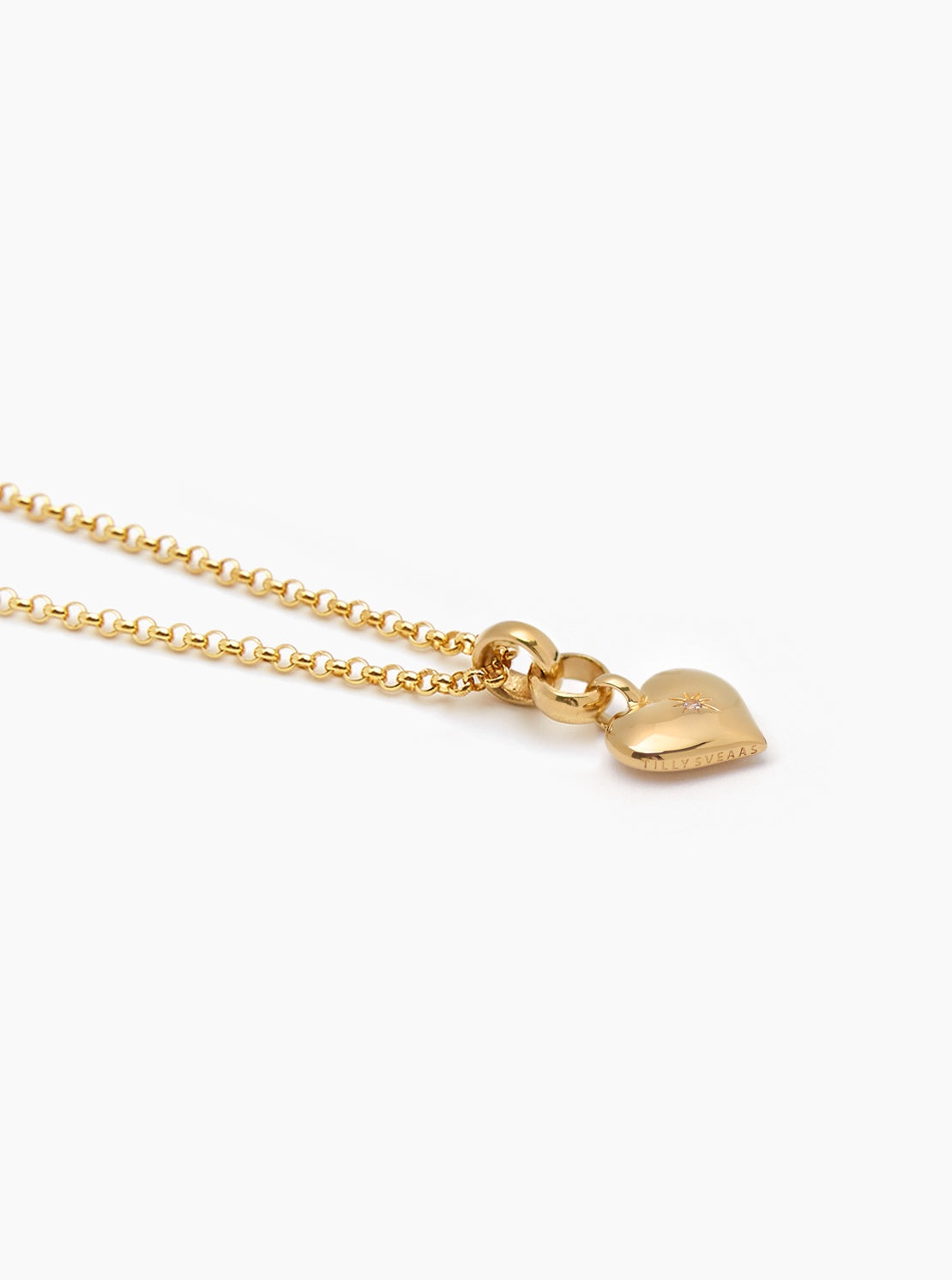 Tilly Sveaas Small Gold Heart on Belcher Chain